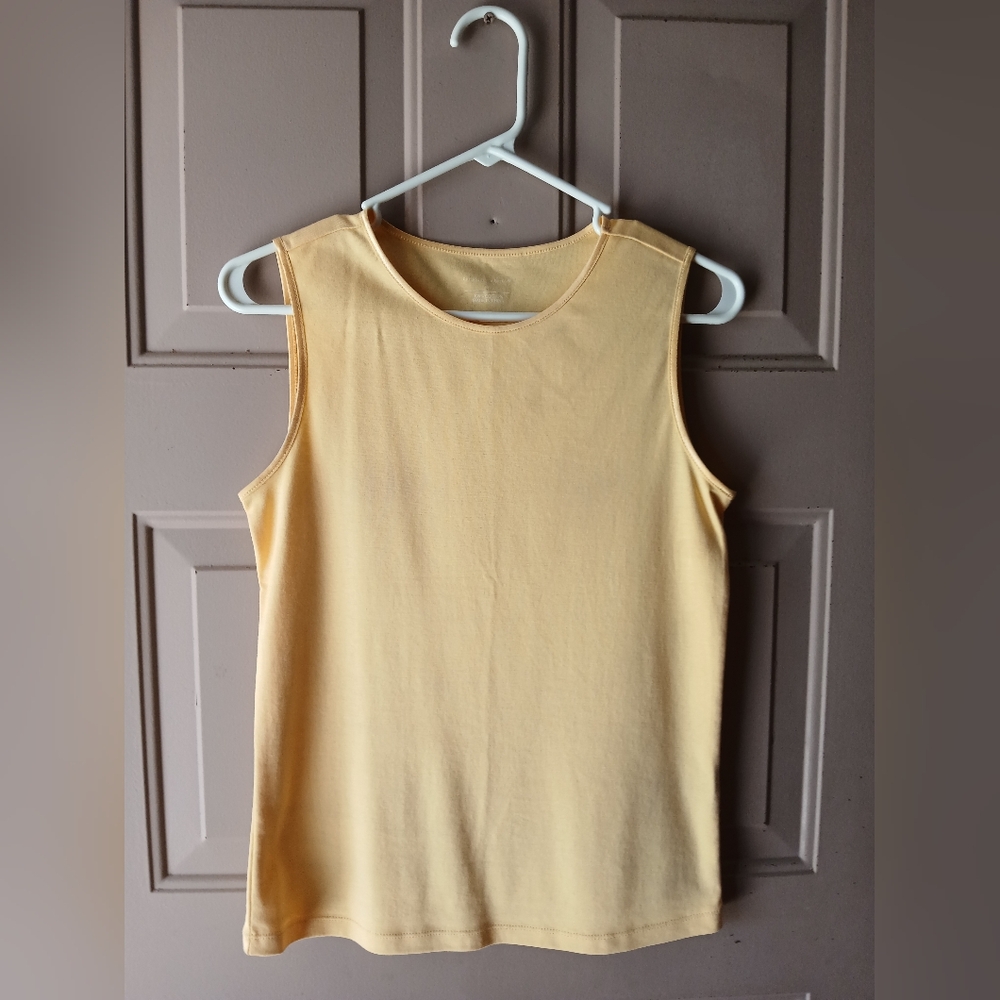 Christopher & Banks Light Yellow Tank Top